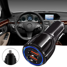 Load image into Gallery viewer, Qc3.0 Dual USB Car Charger + 8 Pin Fast Charging Line Car Charging Kit, 8 Pin (Black), 8 Pin (White)