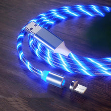 Load image into Gallery viewer, USB to 8 Pin Magnetic Suction Colorful Streamer Mobile Phone Charging  Cable, Length: 1m, 1m