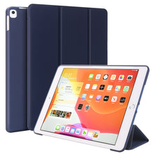 Load image into Gallery viewer, For iPad 10.2 inch 2019 / iPad Pro 10.5 inch Three-folding Surface PU Leather TPU Matte Soft Bottom Case with Holder &amp; Sleep / Wake-up Function, Black, Rose Gold, Navy Blue, Gold, Sky blue, Red, Mint Green