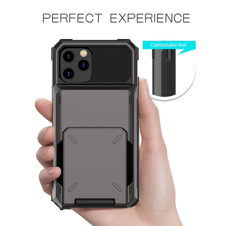 For iPhone 12 Scratch-Resistant Shockproof Heavy Duty Rugged Armor Protective Case with Card Slot, For iPhone 12 mini