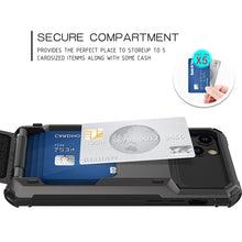 Load image into Gallery viewer, For iPhone 12 Scratch-Resistant Shockproof Heavy Duty Rugged Armor Protective Case with Card Slot, For iPhone 12 mini