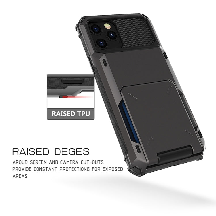 For iPhone 12 Scratch-Resistant Shockproof Heavy Duty Rugged Armor Protective Case with Card Slot, For iPhone 12 mini