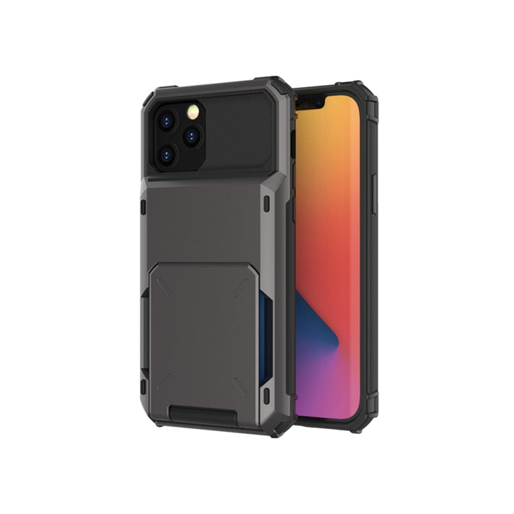 For iPhone 12 Scratch-Resistant Shockproof Heavy Duty Rugged Armor Protective Case with Card Slot, For iPhone 12 mini
