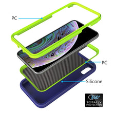 Load image into Gallery viewer, For iPhone XR Wave Pattern 3 in 1 Silicone+PC Shockproof Protective Case