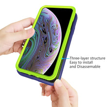 Load image into Gallery viewer, For iPhone XR Wave Pattern 3 in 1 Silicone+PC Shockproof Protective Case