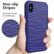 Load image into Gallery viewer, For iPhone XR Wave Pattern 3 in 1 Silicone+PC Shockproof Protective Case