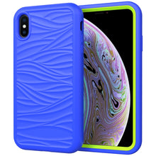 Load image into Gallery viewer, For iPhone XR Wave Pattern 3 in 1 Silicone+PC Shockproof Protective Case
