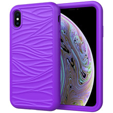 Load image into Gallery viewer, For iPhone XR Wave Pattern 3 in 1 Silicone+PC Shockproof Protective Case