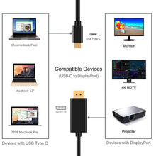 Load image into Gallery viewer, 4K 60Hz Type-C to DP DisplayPort Connecting DP Adapter Cable, Cable Length: 1.8m