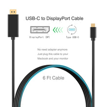 Load image into Gallery viewer, 4K 60Hz Type-C to DP DisplayPort Connecting DP Adapter Cable, Cable Length: 1.8m