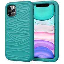 Load image into Gallery viewer, For iPhone 11 Pro Max Wave Pattern 3 in 1 Silicone+PC Shockproof Protective Case, For iPhone 11 Pro Max