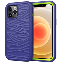 Load image into Gallery viewer, For iPhone 12 Wave Pattern 3 in 1 Silicone+PC Shockproof Protective Case, For iPhone 12 mini