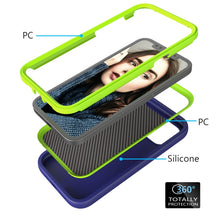 Load image into Gallery viewer, For iPhone 12 Wave Pattern 3 in 1 Silicone+PC Shockproof Protective Case, For iPhone 12 mini