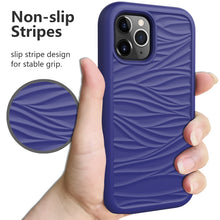 Load image into Gallery viewer, For iPhone 12 Wave Pattern 3 in 1 Silicone+PC Shockproof Protective Case, For iPhone 12 mini