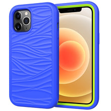 Load image into Gallery viewer, For iPhone 12 Wave Pattern 3 in 1 Silicone+PC Shockproof Protective Case, For iPhone 12 mini