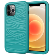 Load image into Gallery viewer, For iPhone 12 Wave Pattern 3 in 1 Silicone+PC Shockproof Protective Case, For iPhone 12 mini