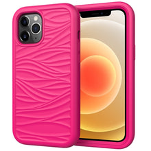 Load image into Gallery viewer, For iPhone 12 Wave Pattern 3 in 1 Silicone+PC Shockproof Protective Case, For iPhone 12 mini
