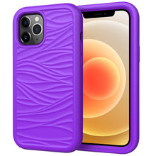 Load image into Gallery viewer, For iPhone 12 Wave Pattern 3 in 1 Silicone+PC Shockproof Protective Case, For iPhone 12 mini
