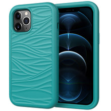 Load image into Gallery viewer, For iPhone 12 Pro Max Wave Pattern 3 in 1 Silicone+PC Shockproof Protective Case, For iPhone 12 Pro Max