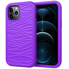 Load image into Gallery viewer, For iPhone 12 Pro Max Wave Pattern 3 in 1 Silicone+PC Shockproof Protective Case, For iPhone 12 Pro Max