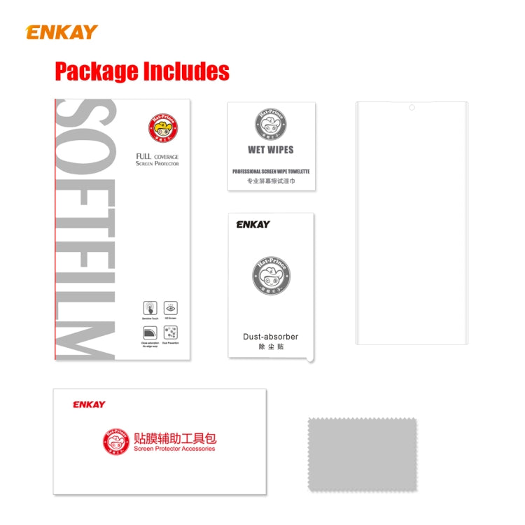 For Samsung Galaxy Note 20 Ultra ENKAY Hat-Prince 3D Full Screen PET Curved Hot Bending HD Screen Protector Soft Film