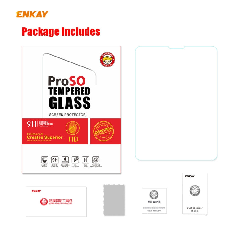 For iPad Pro 11 2020 / 2018 ENKAY Hat-Prince 0.33mm 9H Surface Hardness 2.5D Explosion-proof Tempered Glass Protector