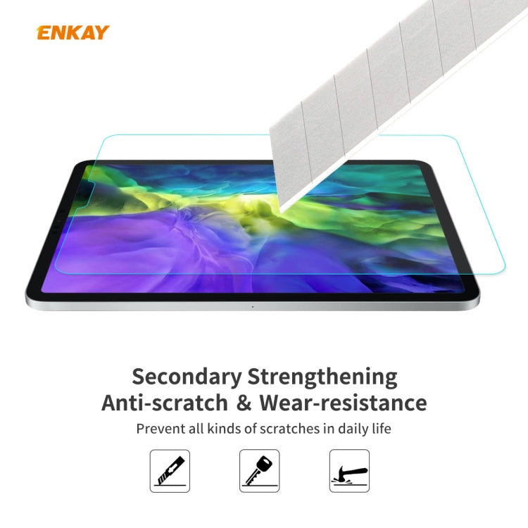 For iPad Pro 11 2020 / 2018 2 PCS ENKAY Hat-Prince 0.33mm 9H Surface Hardness 2.5D Explosion-proof Tempered Glass Protector