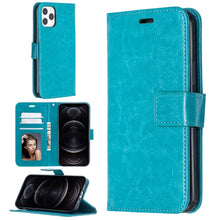 Load image into Gallery viewer, For iPhone 12 Pro / 12 Max Crazy Horse Texture Horizontal Flip Leather Case with Holder &amp; Card Slots &amp; Wallet &amp; Photo Frame, For iPhone 12 / 12 Pro