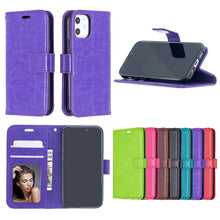 Load image into Gallery viewer, For iPhone 12 Crazy Horse Texture Horizontal Flip Leather Case with Holder &amp; Card Slots &amp; Wallet &amp; Photo Frame, For iPhone 12 mini