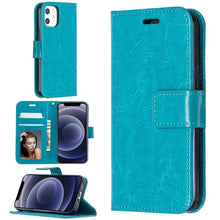 Load image into Gallery viewer, For iPhone 12 Crazy Horse Texture Horizontal Flip Leather Case with Holder &amp; Card Slots &amp; Wallet &amp; Photo Frame, For iPhone 12 mini