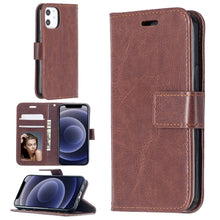 Load image into Gallery viewer, For iPhone 12 Crazy Horse Texture Horizontal Flip Leather Case with Holder &amp; Card Slots &amp; Wallet &amp; Photo Frame, For iPhone 12 mini