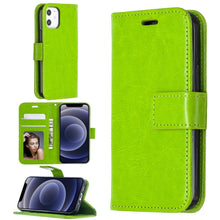 Load image into Gallery viewer, For iPhone 12 Crazy Horse Texture Horizontal Flip Leather Case with Holder &amp; Card Slots &amp; Wallet &amp; Photo Frame, For iPhone 12 mini