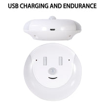 Load image into Gallery viewer, USB Charging Light &amp; Human Body Sensing Control Smile Magnetic Night Light, Cold White Light, Warm white light