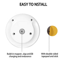 Load image into Gallery viewer, USB Charging Light &amp; Human Body Sensing Control Smile Magnetic Night Light, Cold White Light, Warm white light