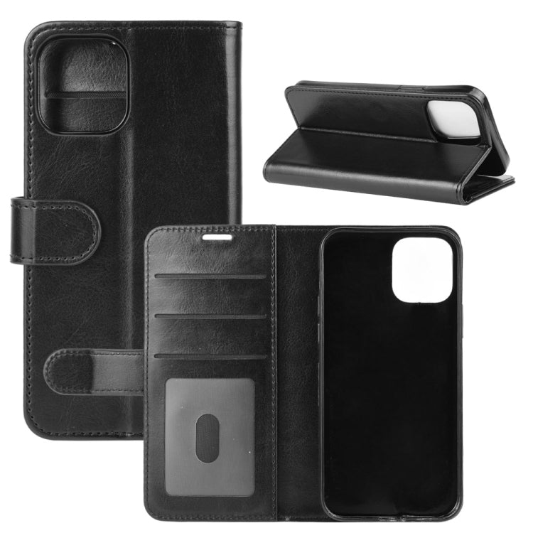 For iPhone 12 6.7 R64 Texture Single Horizontal Flip Protective Case with Holder & Card Slots & Wallet& Photo Frame, For iPhone 12 Pro Max