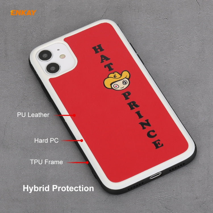 For iPhone 11 Hat-Prince ENKAY ENK-PC046 Cartoon Series PU Leather + PC Hard Slim Case Shockproof Cover, For iPhone 11