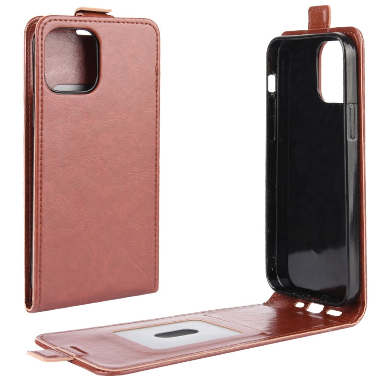 For iPhone 12 R64 Texture Single Vertical Flip Leather Protective Case with Card Slots & Photo Frame, For iPhone 12 mini