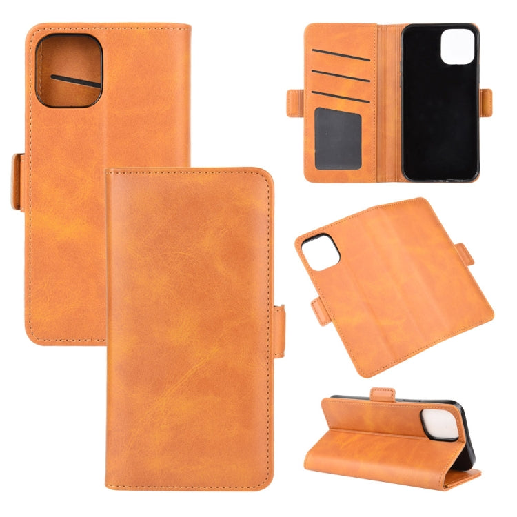 For iPhone 12 Dual-side Magnetic Buckle Horizontal Flip Leather Case with Holder & Card Slots & Wallet, For iPhone 12 mini