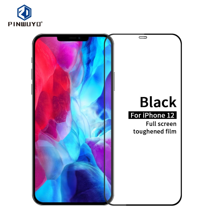 PINWUYO 9H 2.5D Full Screen Tempered Glass Film, For iPhone 12, For iPhone 12 Pro Max, For iPhone 12 Pro / 12 Max