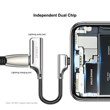 Load image into Gallery viewer, ENKAY ENK-AT102 8 Pin to 8 Pin Charging + 8 Pin Audio Interfaces Charging and Listening to Songs Zinc Alloy Adapter Converter, 8 Pin Charging + 8 Pin Audio