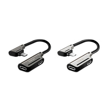 Load image into Gallery viewer, ENKAY ENK-AT102 8 Pin to 8 Pin Charging + 8 Pin Audio Interfaces Charging and Listening to Songs Zinc Alloy Adapter Converter, 8 Pin Charging + 8 Pin Audio