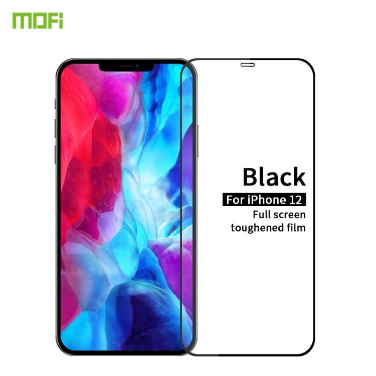 MOFI 9H 2.5D Full Screen Tempered Glass Film, For iPhone 12 mini, For iPhone 12 Pro Max, For iPhone 12 / 12 Pro