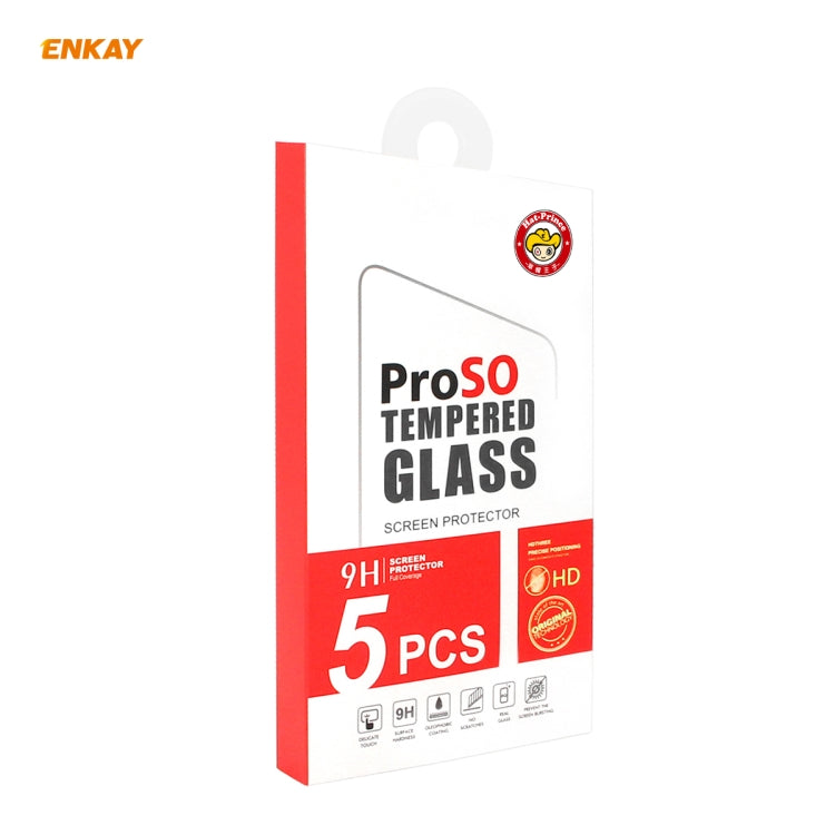 5 PCS ENKAY Hat-Prince 0.26mm 9H 2.5D Curved Edge Explosion-proof Tempered Glass Film, For iPhone 12 mini, For iPhone 12 / 12 Pro, For iPhone 12 Pro Max