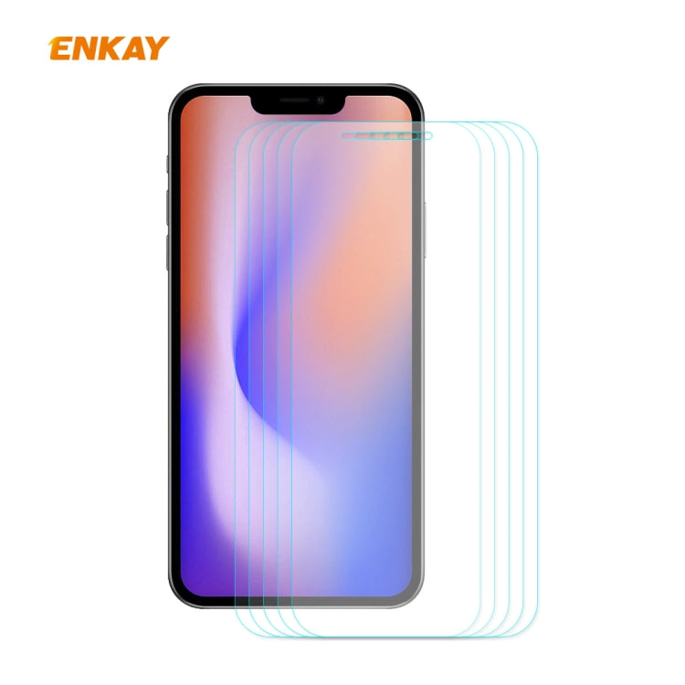 5 PCS ENKAY Hat-Prince 0.26mm 9H 2.5D Curved Edge Explosion-proof Tempered Glass Film, For iPhone 12 mini, For iPhone 12 / 12 Pro, For iPhone 12 Pro Max