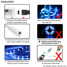 Load image into Gallery viewer, 5M 5050 RGB LED Strip Light WIFI Smart Home Power Kit Set (Not waterproof)