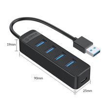 Load image into Gallery viewer, ORICO TWU3-4A-BK 4-Port USB 3.0 HUB, TWU3-4A