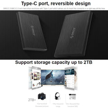 Load image into Gallery viewer, ORICO 2189C3 2.5 inch Type-C Hard Drive Enclosure