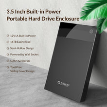 Load image into Gallery viewer, ORICO 3599U3 2.5 / 3.5-Inch Portable Hard-Drive Enclosure, EU Plug, EU Plug
