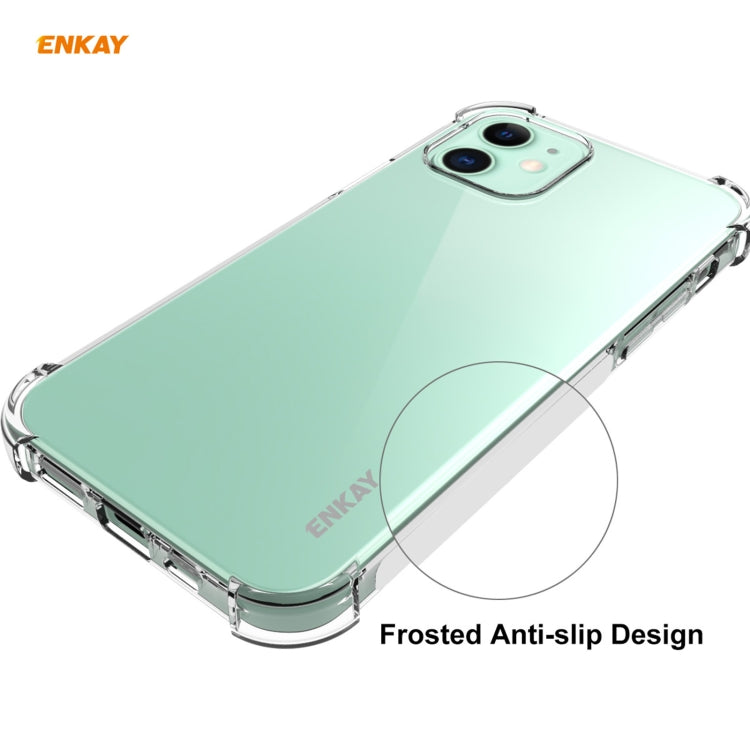 Hat-Prince ENKAY 2 in 1 Clear TPU Soft Case Shockproof Cover + 0.26mm 9H 2.5D Tempered Glass Protector Film, For iPhone 12 mini, For iPhone 12 / 12 Pro, For iPhone 12 Pro Max