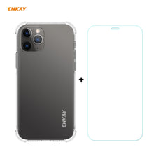 Load image into Gallery viewer, Hat-Prince ENKAY 2 in 1 Clear TPU Soft Case Shockproof Cover + 0.26mm 9H 2.5D Tempered Glass Protector Film, For iPhone 12 mini, For iPhone 12 / 12 Pro, For iPhone 12 Pro Max